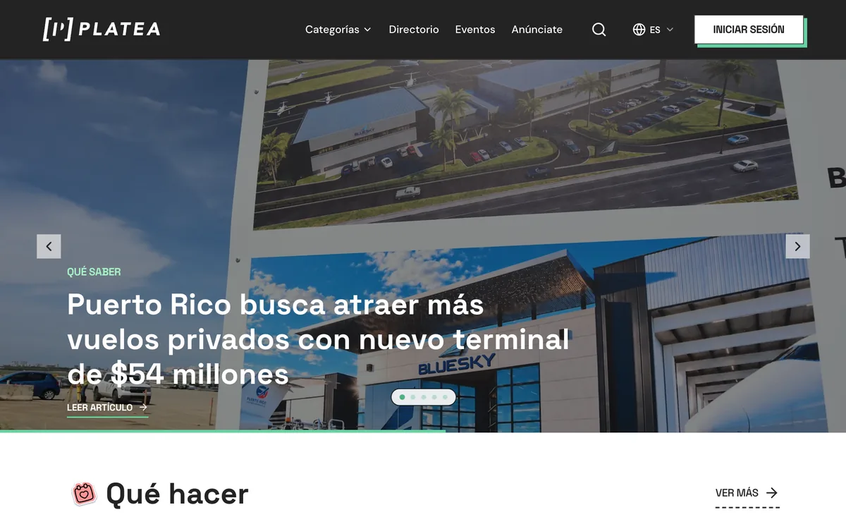 plateapr.com hoy, hecho con Contentful